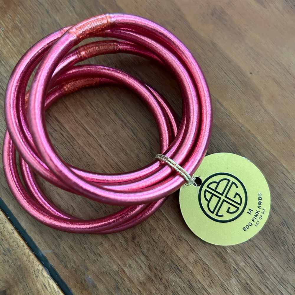 BudhaGirl “Barbie” pink bangle bracelets